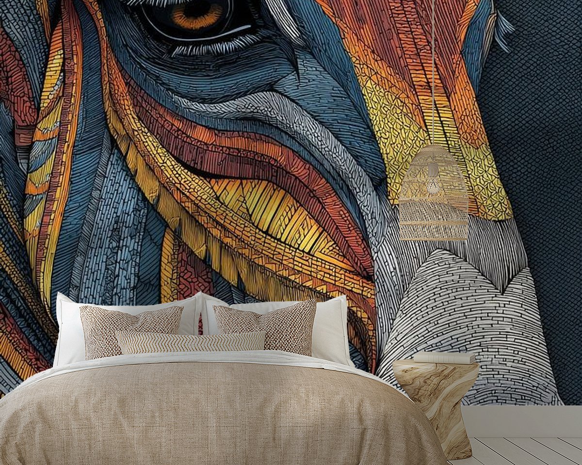 Voorbeeld van het werk in een kamer