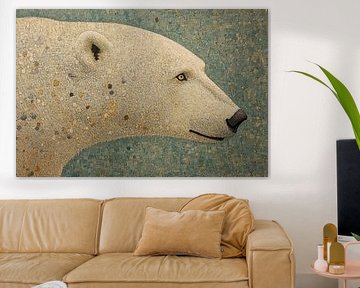 Polar Bear | White Polar Bear Mosaic by Modern Collection