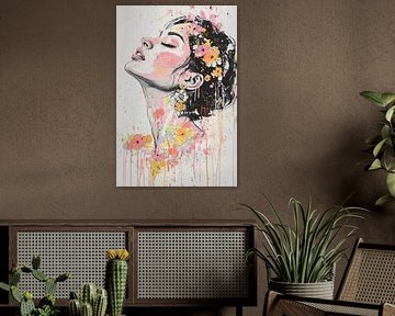 Vrouw bloemen