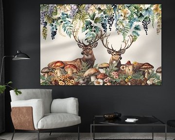 Deer Friends Woodland Forest