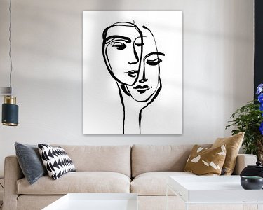 Voorbeeld van het werk in een kamer
