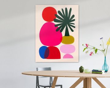 Abstracte boho vormen met palmblad van But First Framing
