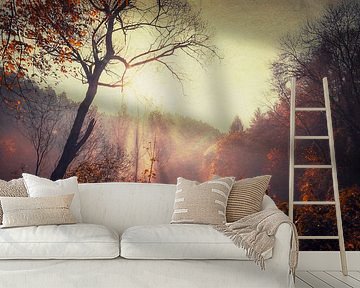 Autumn sunrise by the river by Dirk Wüstenhagen