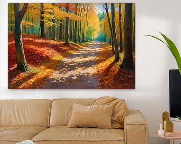 Herfstbos Zonnig van MIROKKU