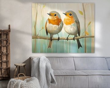 Vrolijke Vogels van Blikvanger Schilderijen