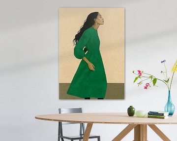 Free woman green
