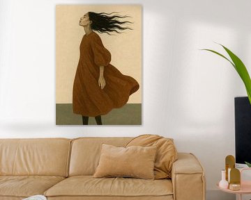 Free woman brown