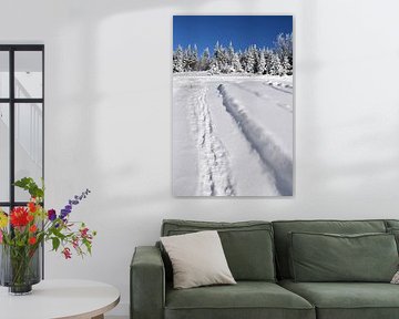 The recreation ground in winter by Claude Laprise
