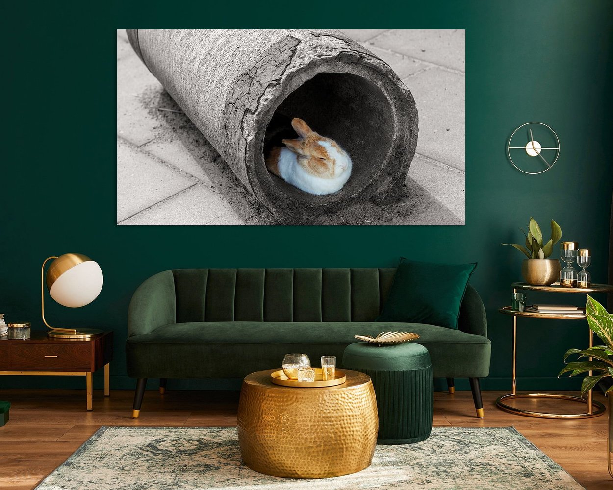 Voorbeeld van het werk in een kamer