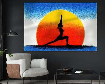 Vrouw Yoga | Rising Pose van OMG Art