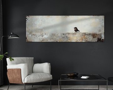 Vogel | Abstract Schilderij met Vogel van Kunst Kriebels