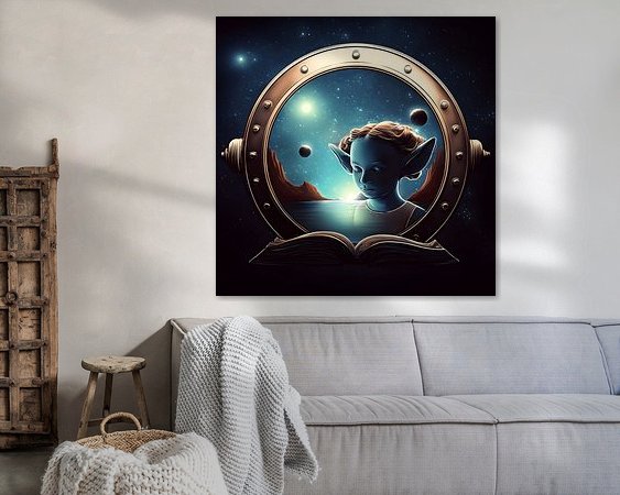 Voorbeeld van het werk in een kamer