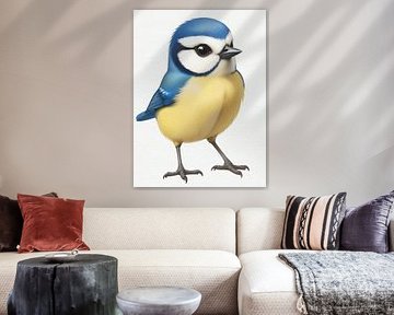 Mésange bleue sur Hilde Remerie Photographie et art numérique