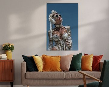 art femme avec fleurs steampunk sur Egon Zitter