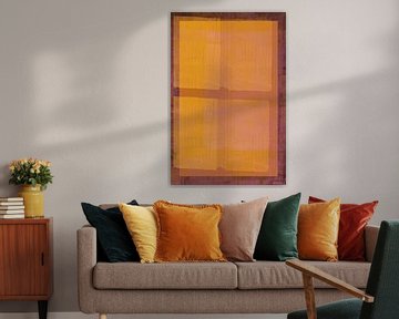 Modern abstract met warm gloeiend licht van Abstract Minimalist Art