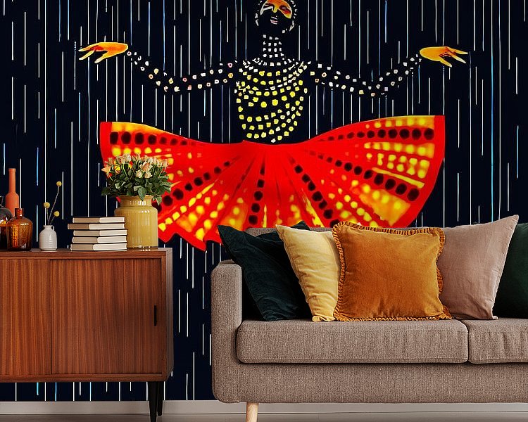 Voorbeeld van het werk in een kamer