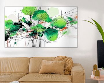 Green lotus leaves by May