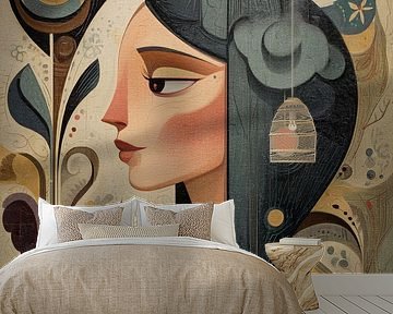 Woman with Hair | Woman Abstract by Art Whims