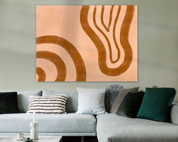 Abstract organic shapes, in brown tones by Famkes Creaties