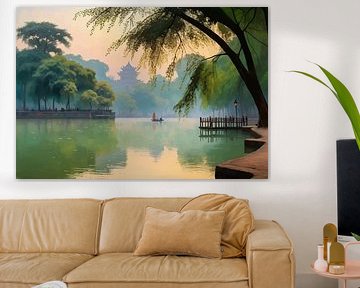 Hoàn Kiếm Lake Landscape by MIROKKU