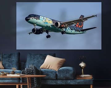 Brussels Airlines Airbus A320 with the Tintin livery.