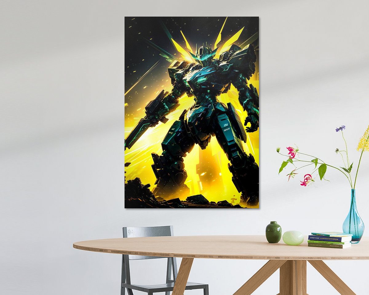 Voorbeeld van het werk in een kamer