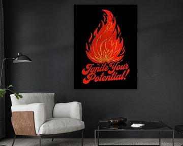 Enflammez votre potentiel : Une illustration de feu motivante pour la croissance et la passion