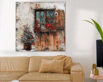 Kerstboom Cottage gevel liefdevol