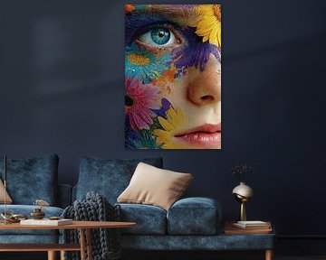 femme avec imprimé floral sur Egon Zitter