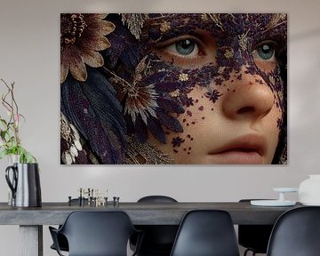 femme avec imprimé floral sur Egon Zitter