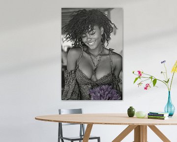 woman with flowers by Egon Zitter