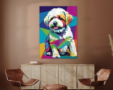 Bichon Frise Dog Pop Art by MIROKKU