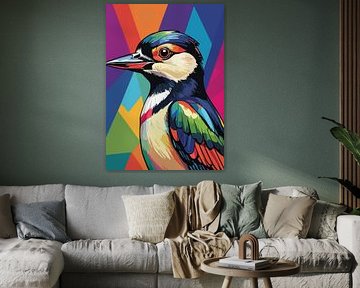 Great Spotted Woodpecker Pop Art by MIROKKU