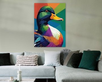 Mallard Duck Pop Art by MIROKKU