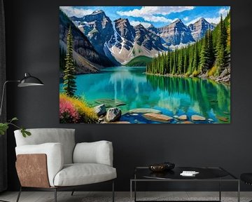 Moraine Lake & Rockies Landscape by MIROKKU