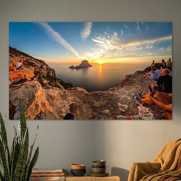 Spectacular sunset Es Vedrà , Ibiza Spain