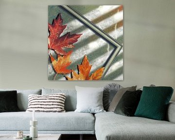 Autumn platinum - autumnal warmth meets geometric lines by MFO_Art