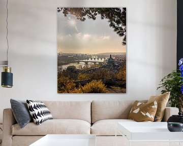 Adembenemend uitzicht over de stad Praag, Tsjechië van Patrick Fotografeert
