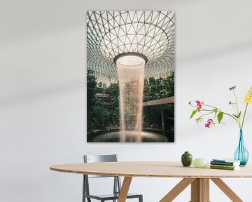 Hoogtepunt van Singapore: Tropische overdekte waterval op Changi Airport van NZME Photography