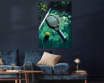 Racket and Yellow Ball