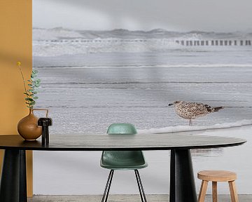 Serene calm on the beach by Marjolijn van den Berg