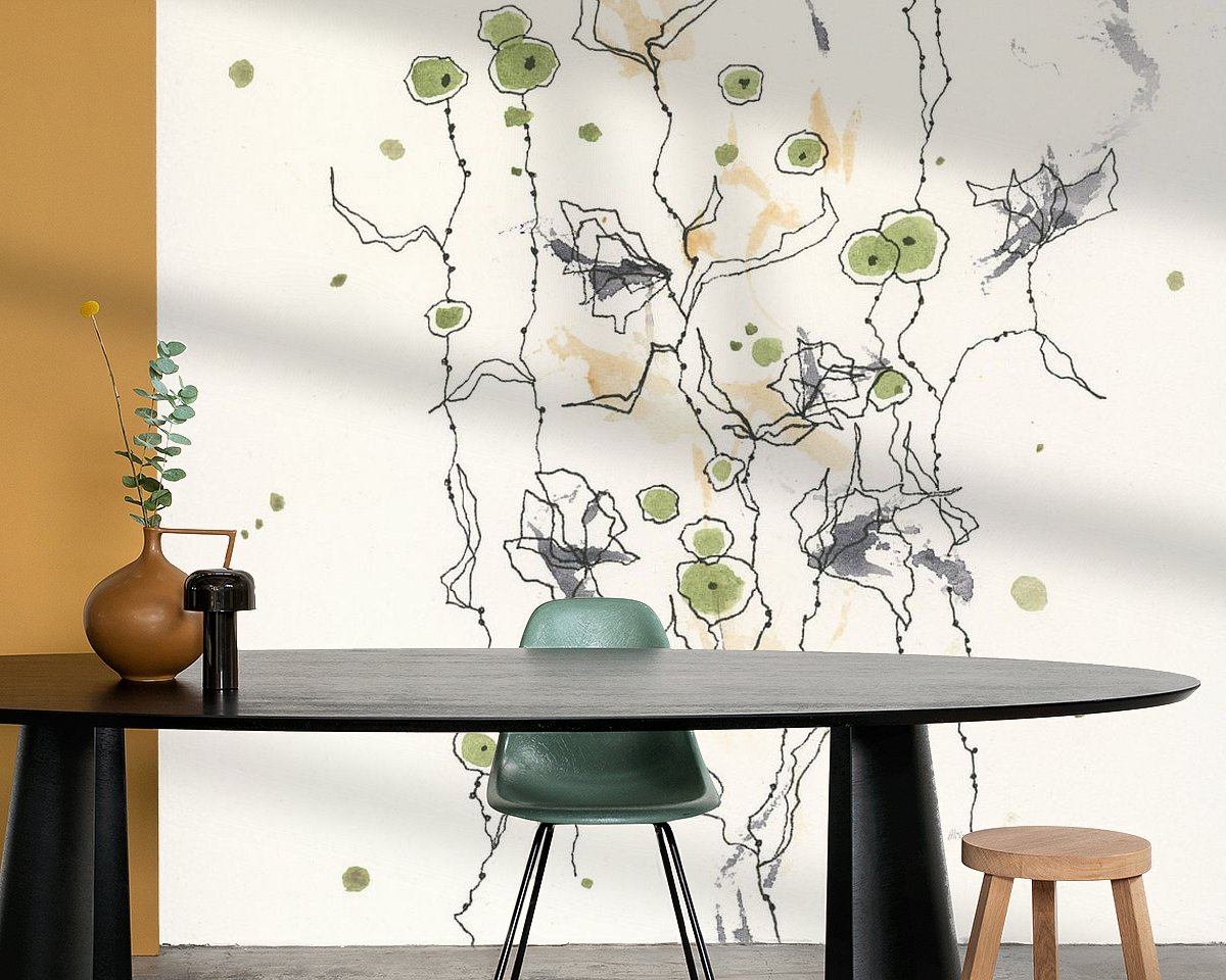 Voorbeeld van het werk in een kamer