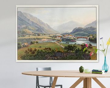 Ontmoeting van de voorste en achterste Rijn in Reichenau, Johann Ludwig Bleuler