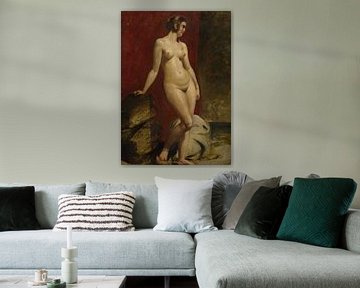 Een studie van een staand vrouwelijk naakt, William Etty