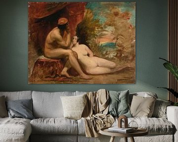 Studie voor een familie uit de bossen, William Etty