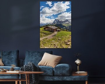 Alpine huts on the Alpe di Siusi, South Tyrol