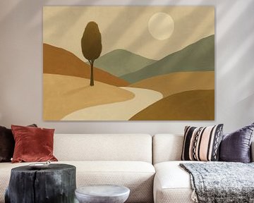 Minimalist landscape in earth tones by Marcel van Oene
