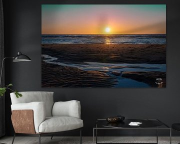 Sunset by the sea by Gabrielle van der Hel