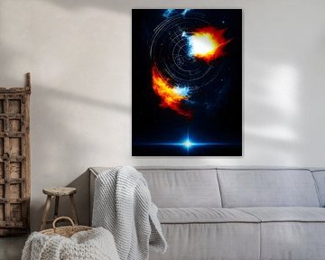 Kosmische Kollision: Eine futuristische Erscheinung