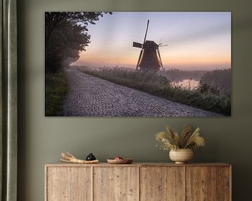Before dawn to the Crimson Mill - a picturesque scene full of peace, history and light, captured in a single moment of silence.